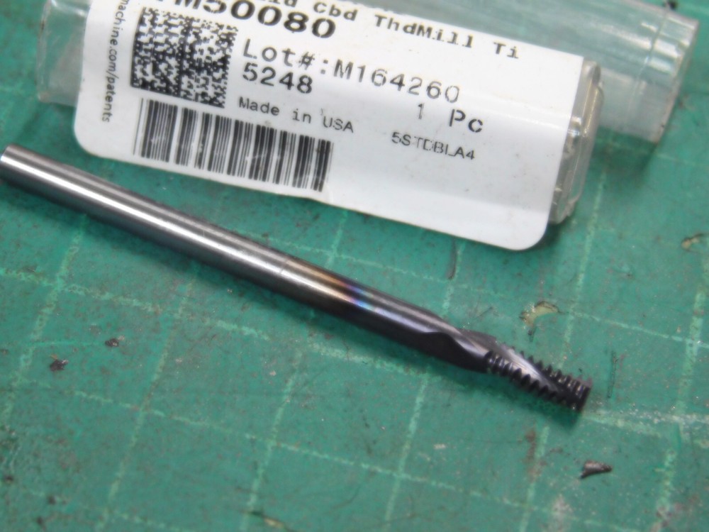 AMEC Solid Carbide TiAlN Thread Mill M5 x 0.8 TM50080