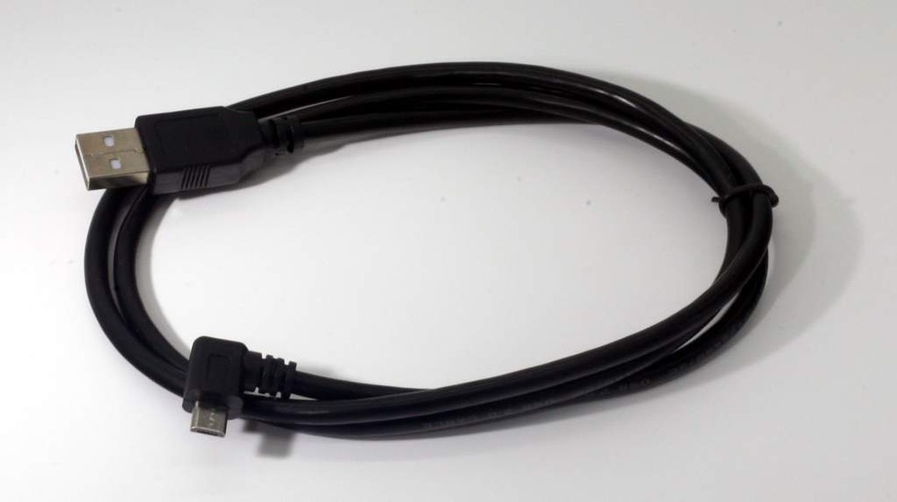 1m 3ft Left Angle Micro-USB Cable USB 2.0 Type-A Male 28-24 AWG