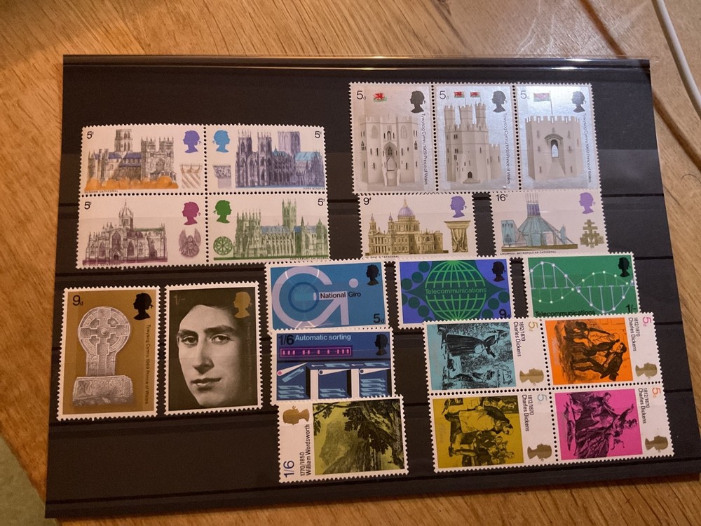 GB Charles Dickens mint never hinged blocks stamps  B2507