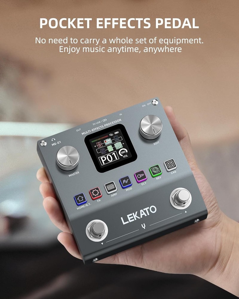 Innovative Bluetooth Guitar Effects Processor with 80 Presets and 3rd IR Support