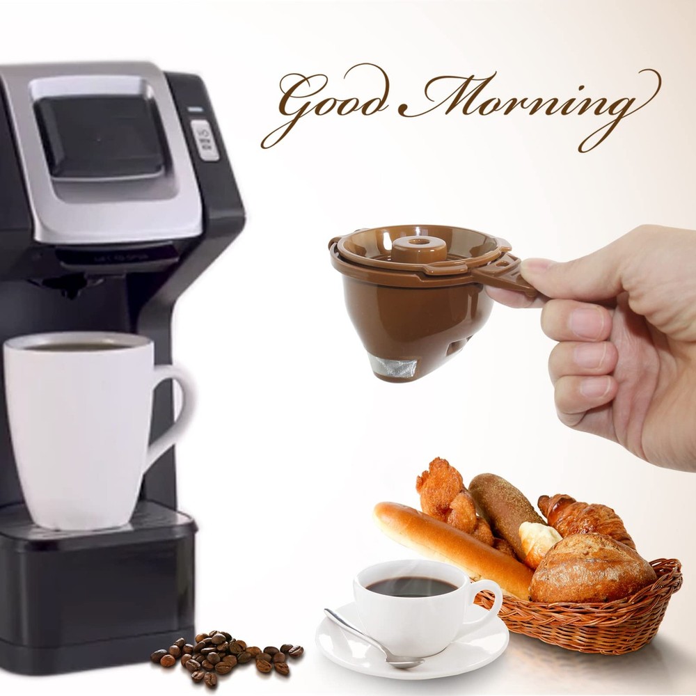 2-Pack Single Serve Ground coffee Brew Basket for Serve, Brown