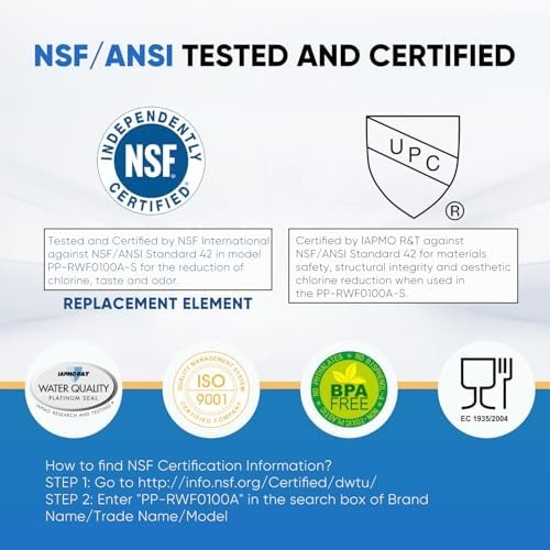 Refrigerator Water Filter Replacement 4 Pack