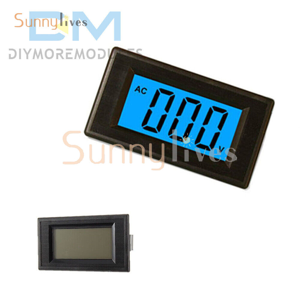 Blue LCD AC 0-500V Voltmeter Panel 2/4-Wire Digital Alternating Voltage Meter