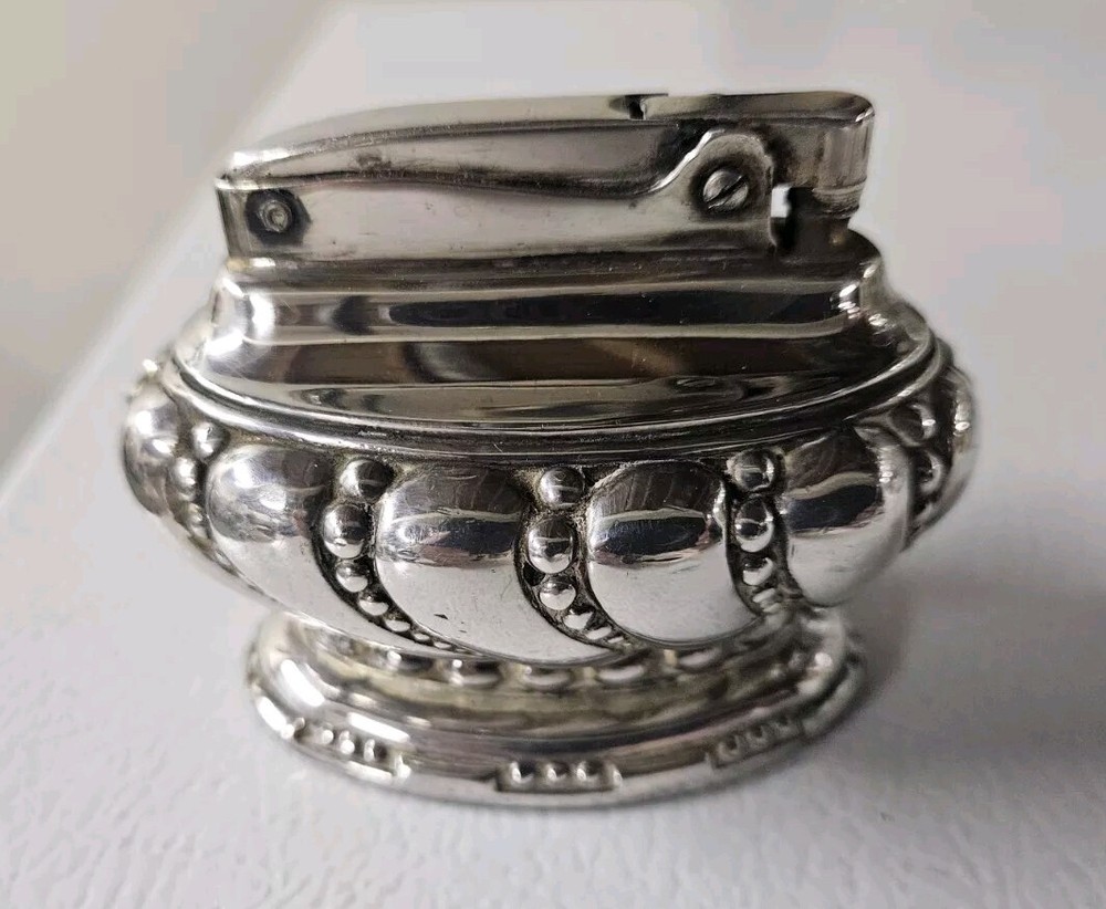 Vintage Silver Plate Ronson "CROWN"  Table Lighter - c1936-48