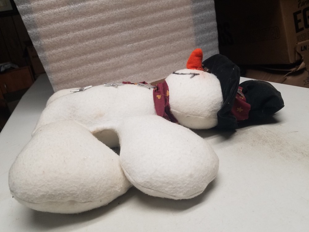 Handcrafted Cloth Stuffed Snowman Figurine