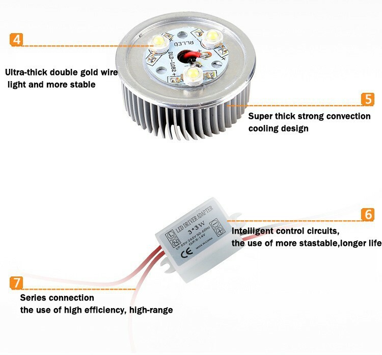 10PC 9W LED Downlight Spotlight Recessed Ceiling Light Bulb Lamp With Driver