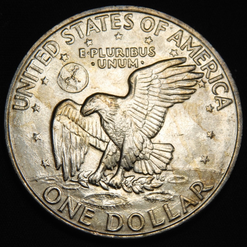 1972 D US $1 Eisenhauer Dollar Coin - Clad Ike - BU