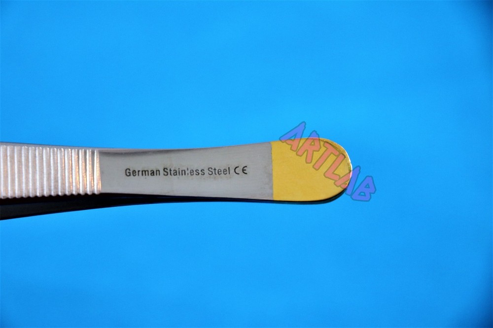 GERMAN ADSON FORCEPS KOCHER FORCEPS 1X2 TEETH 4.75" WITH TUNGSTEN CARBIDE INSERT