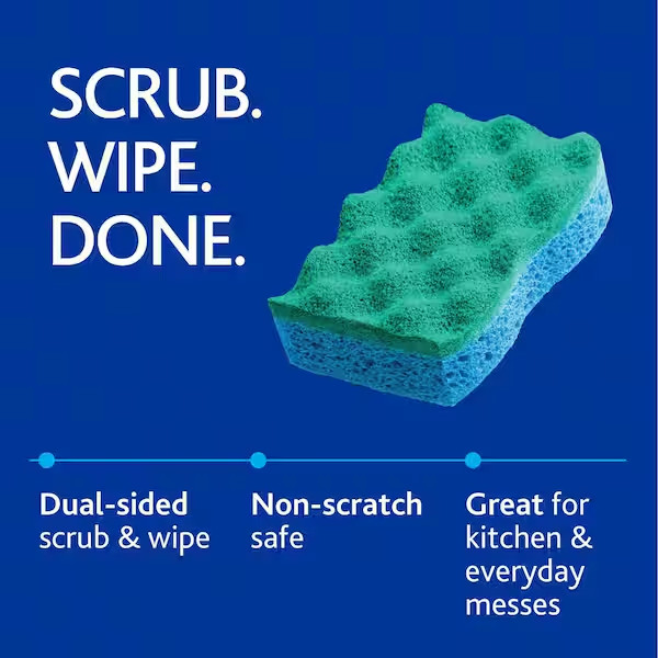 O-Cedar Multi-Use No Scratch Scrunge 8 Scrunge Sponges