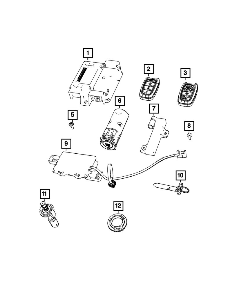 Genuine Mopar Blank Key 68289894AC
