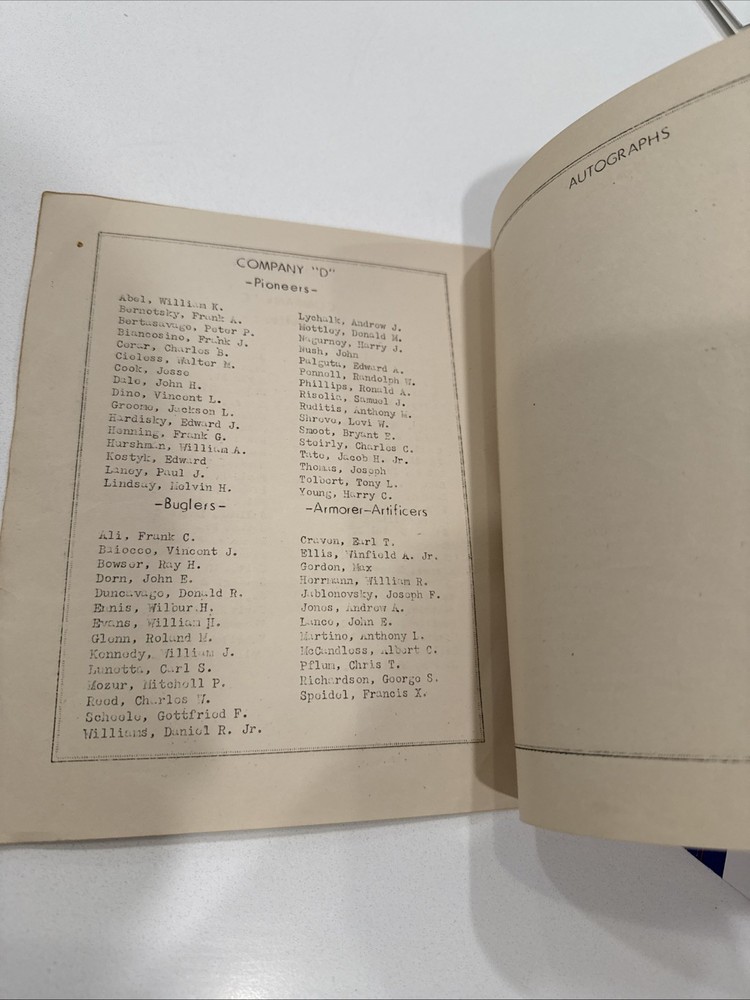 WWII 6th Infantry Training Battalion Graduation Program