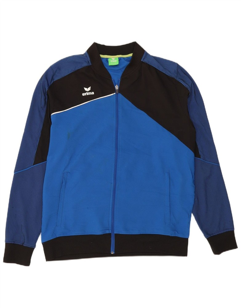 ERIMA Mens Tracksuit Top Jacket Large Blue Colourblock Polyester AE09