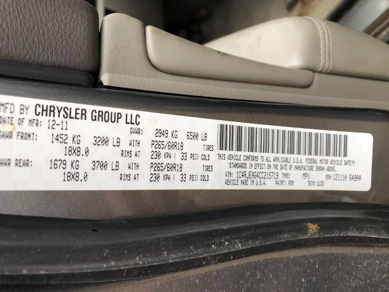 Camera/Projector Camera Liftgate Mounted Fits 11-13 DURANGO 865453