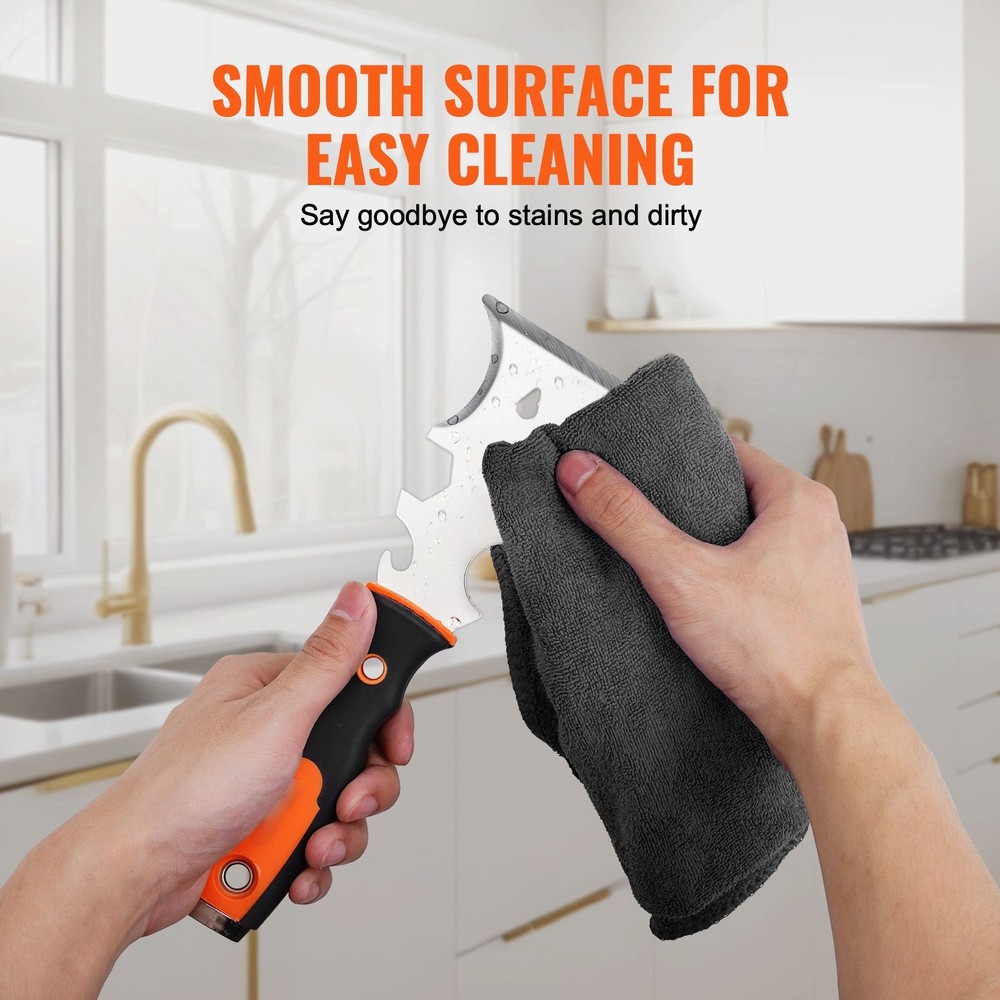 6-Piece Stainless Drywall Tools: Scraper, Putty, Taping, 12" Mud Pan