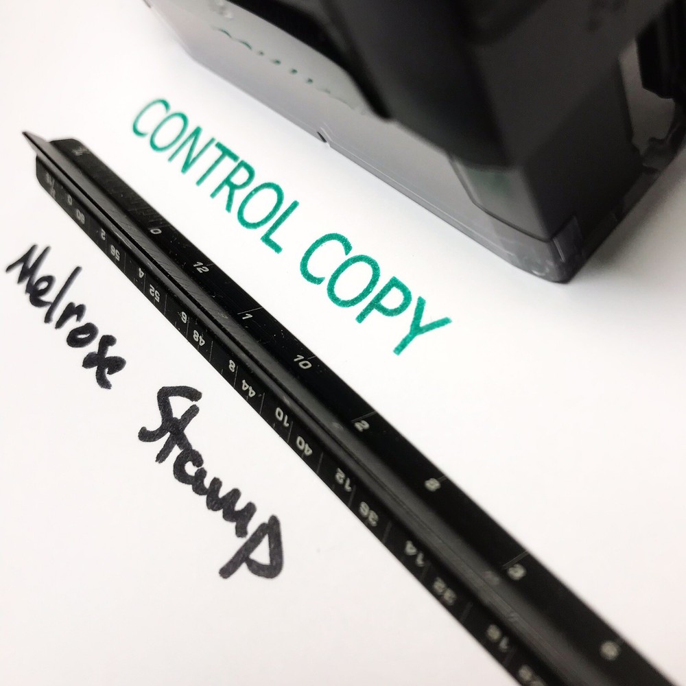 Control Copy Rubber Stamp Green Ink Self Inking Ideal 4913