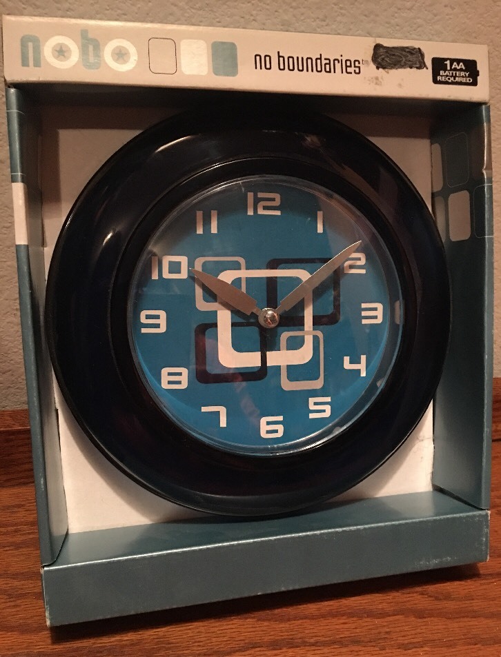 New No Boundaries Clock Industrial Looking/ Modern