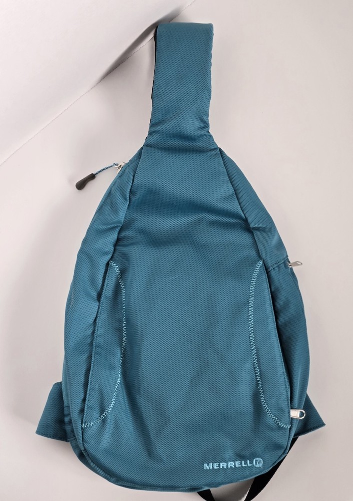 Merrell Shoulder Sling Bag Backpack Lightweight Packable Turquoise Blue Daypack