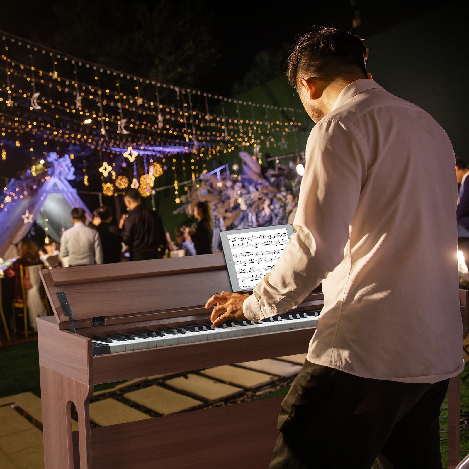 Glarry 88 Key GDP-107 Weighted Digital Piano - Electric Piano With Stand Pedal