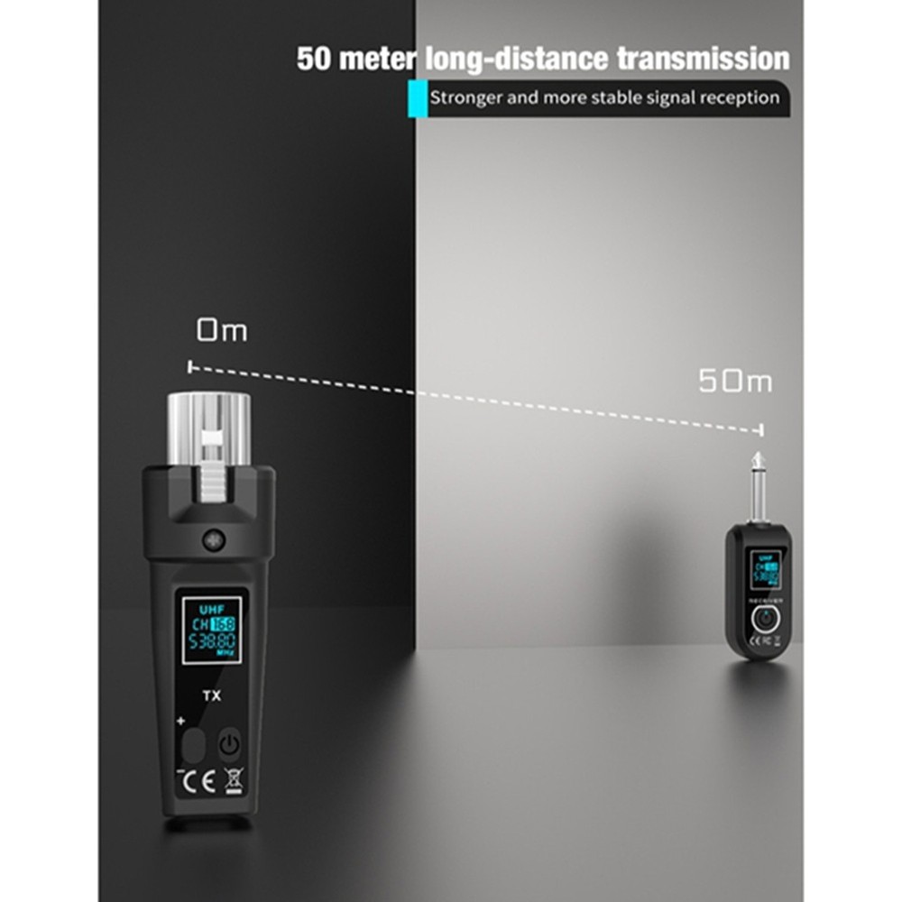 UHF Microphone Converter System XLR Transmitter and Microphone Receiver9933