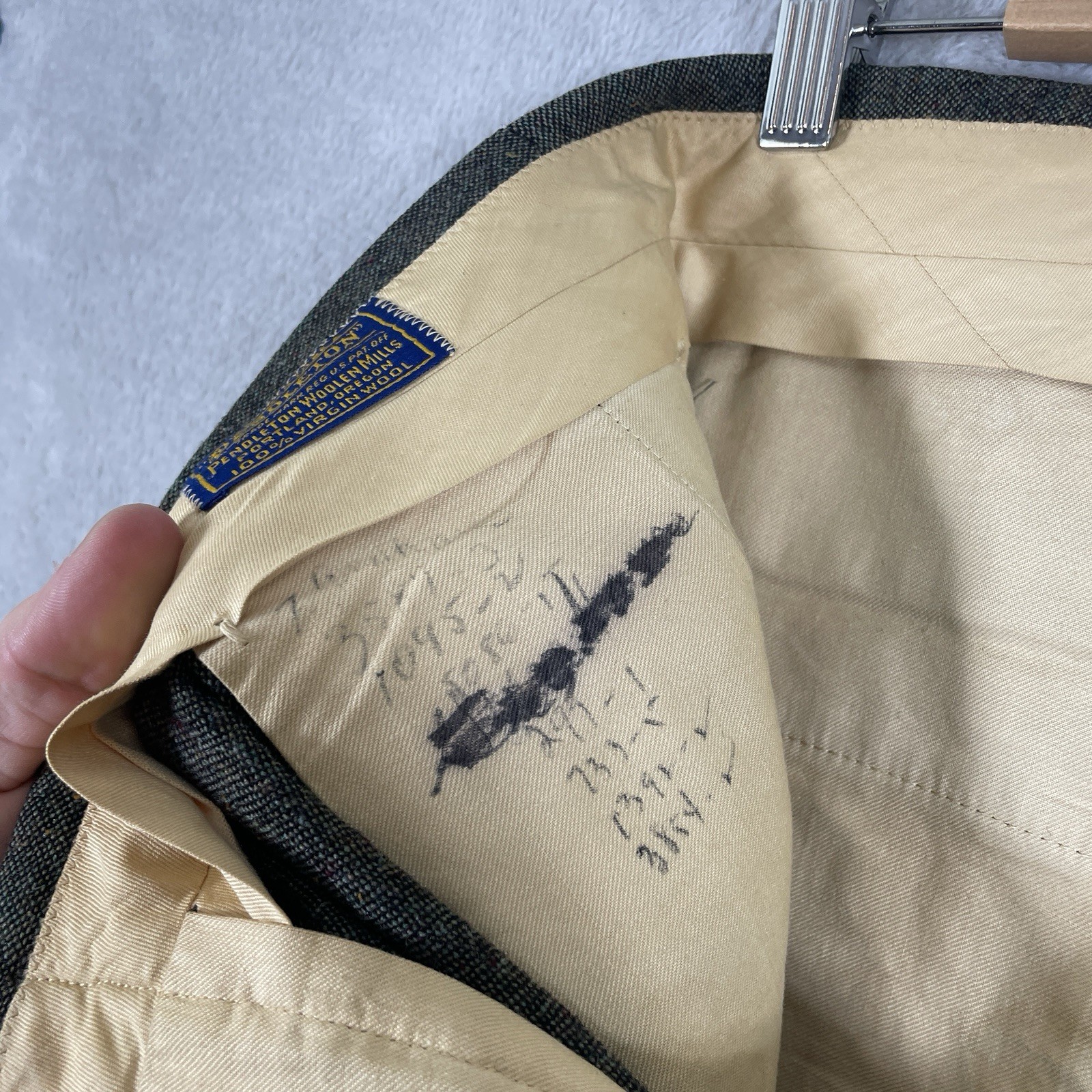 Vtg 50s Drop Loop Wool Slacks Men’s 32x32 Pendleton Rockabilly Pants Pleated 40s