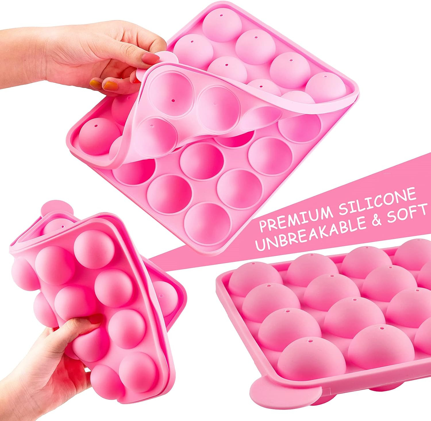 Cake Pop Mold Set of 262 - Including 20 Cavities Silicone Cake Pop Molds, Cake P