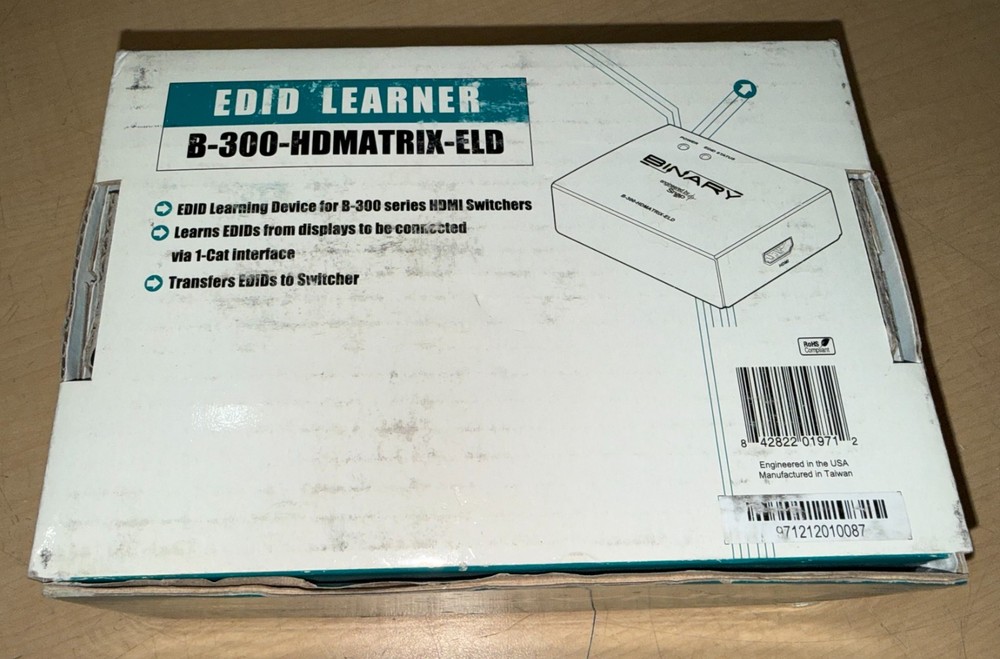 The Binary B-300-HDMATRIX-ELD 300 Series EDID Learning Device
