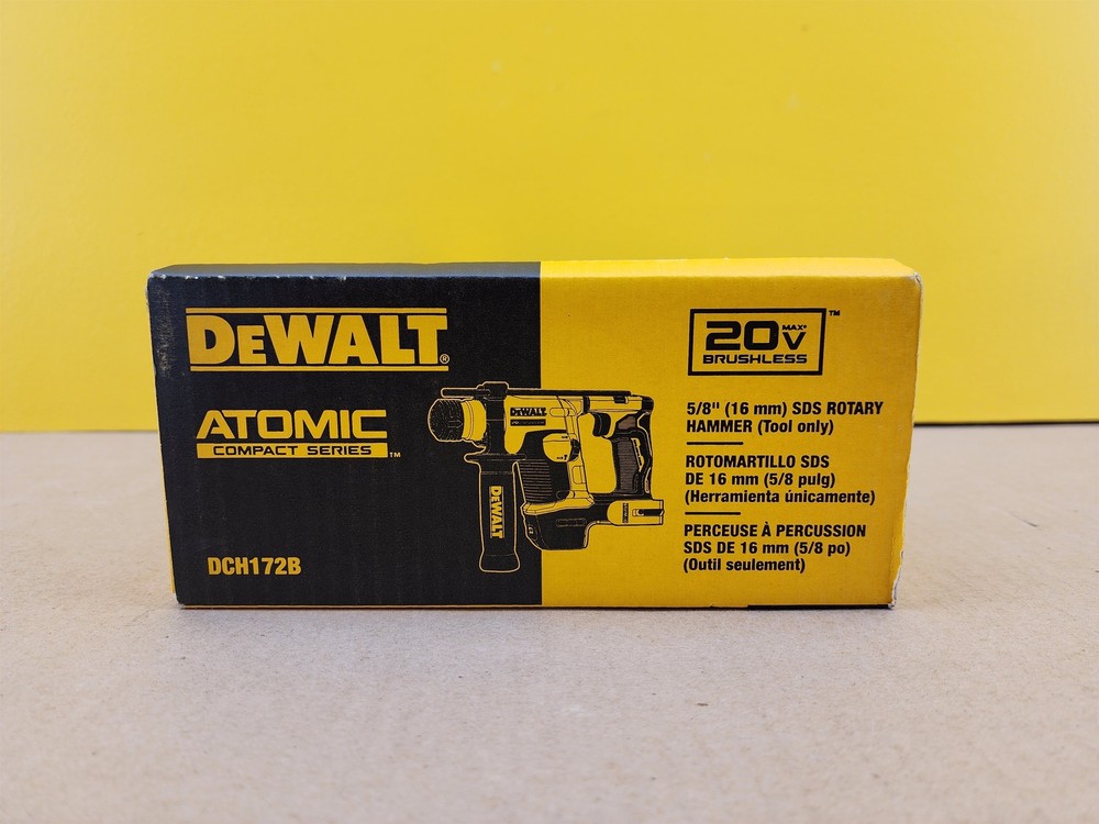 NEW Dewalt DCH172B ATOMIC 20V MAX Brushless, 5/8" SDS Hammer Drill (Tool Only)