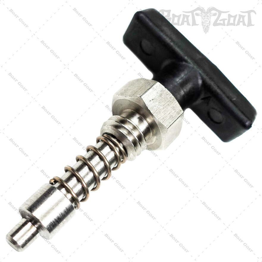 Cannon Downrigger Release Pin + Knob & Spring - Low Profile Swivel Mounting Base