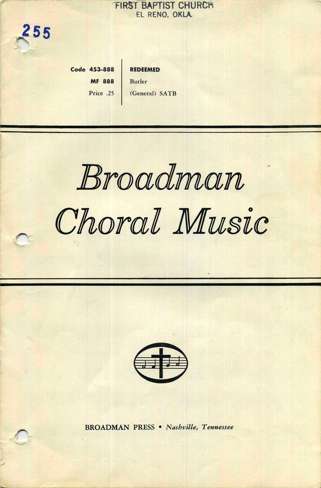 Redeemed SATB Sheet Music with Piano Accompaniment