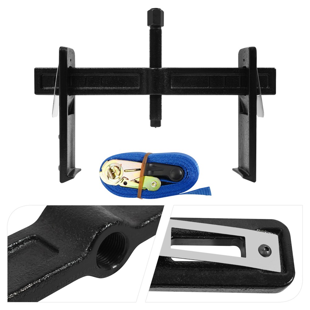 Drive Wheels Puller Drum Brake Hub Puller Steel Puller Black w/ Blue Nylon Strap