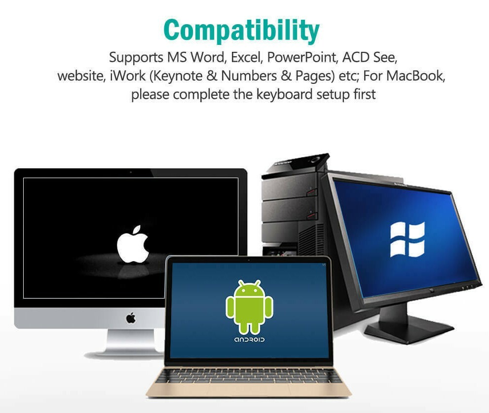 BEBONCOOL 2.4GHz USB Control PPT Wireless Presenter Remote w/ Red Laser Pointer