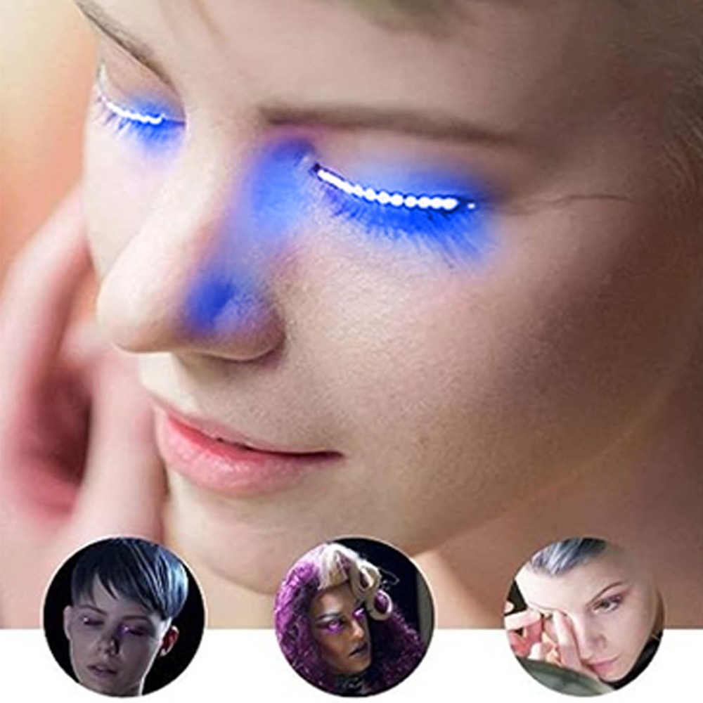 LED False Eyelashes Light Lightweight Stylish Reliable Luminous False Eyelashes↑