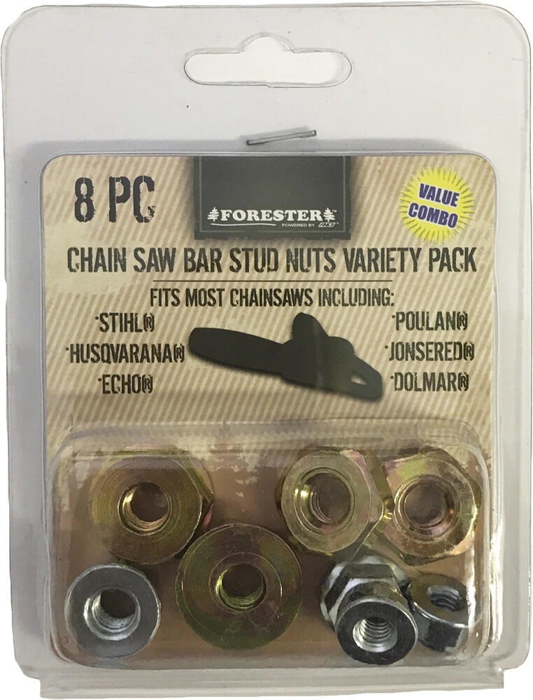 Forester 8 Piece Chainsaw Bar Nut Variety Pack