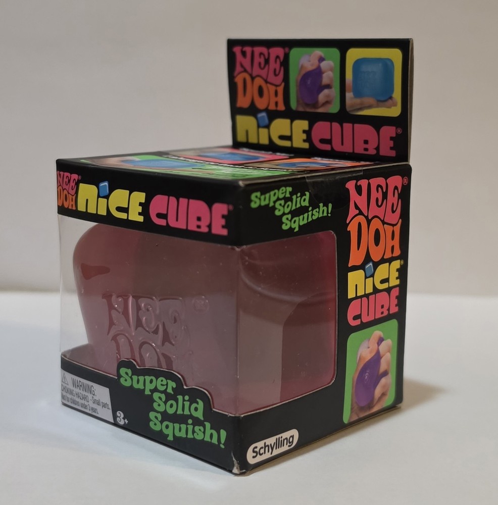 🔥 VIRAL & New! NeeDoh Nice Cube Super Solid Squish Squeeze - PINK 🎀