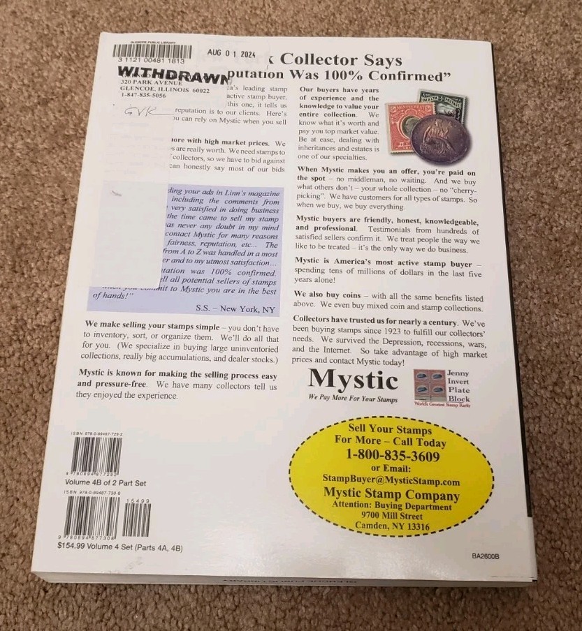 Scott Standard Postage Stamp Catalogue Guide 2025 Vol 4A (J-L) 4B (M)