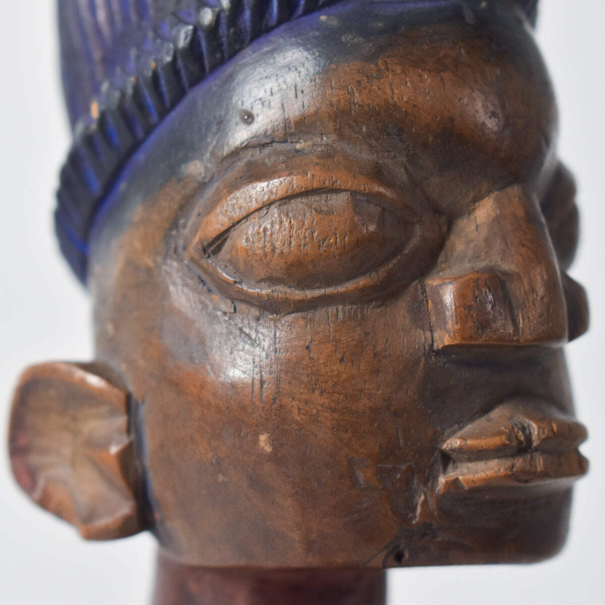 Yoruba Ibeji Female With Coral Necklace Figure Nigeria