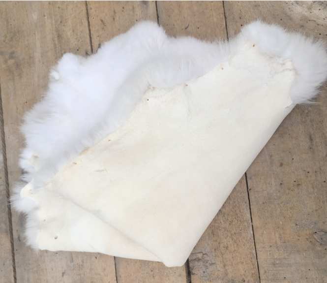 Real Rabbit Fur Real Fur Carpet Rug Throw Leather Pelt Cosy Suitable Craf 8-14''