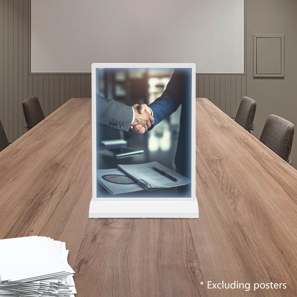 Tabletop LED Sign Holder with Adjustable Brightness for Menu Display