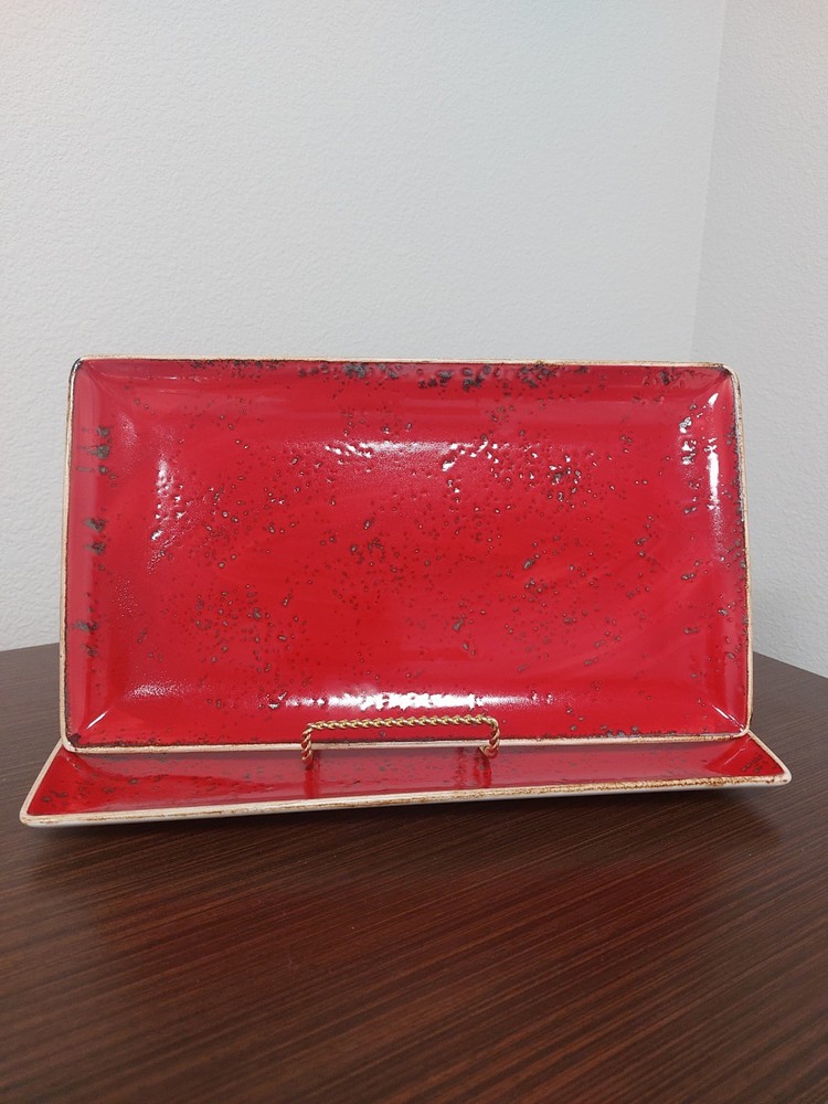 New Steelite Craft Red Rectangular Platter/ Tray