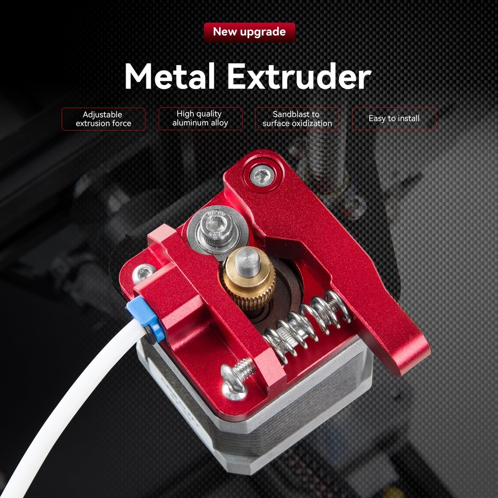 Creality 3D Printer Extruder Kit, Ajustable Extrusion Force, High Quality Red