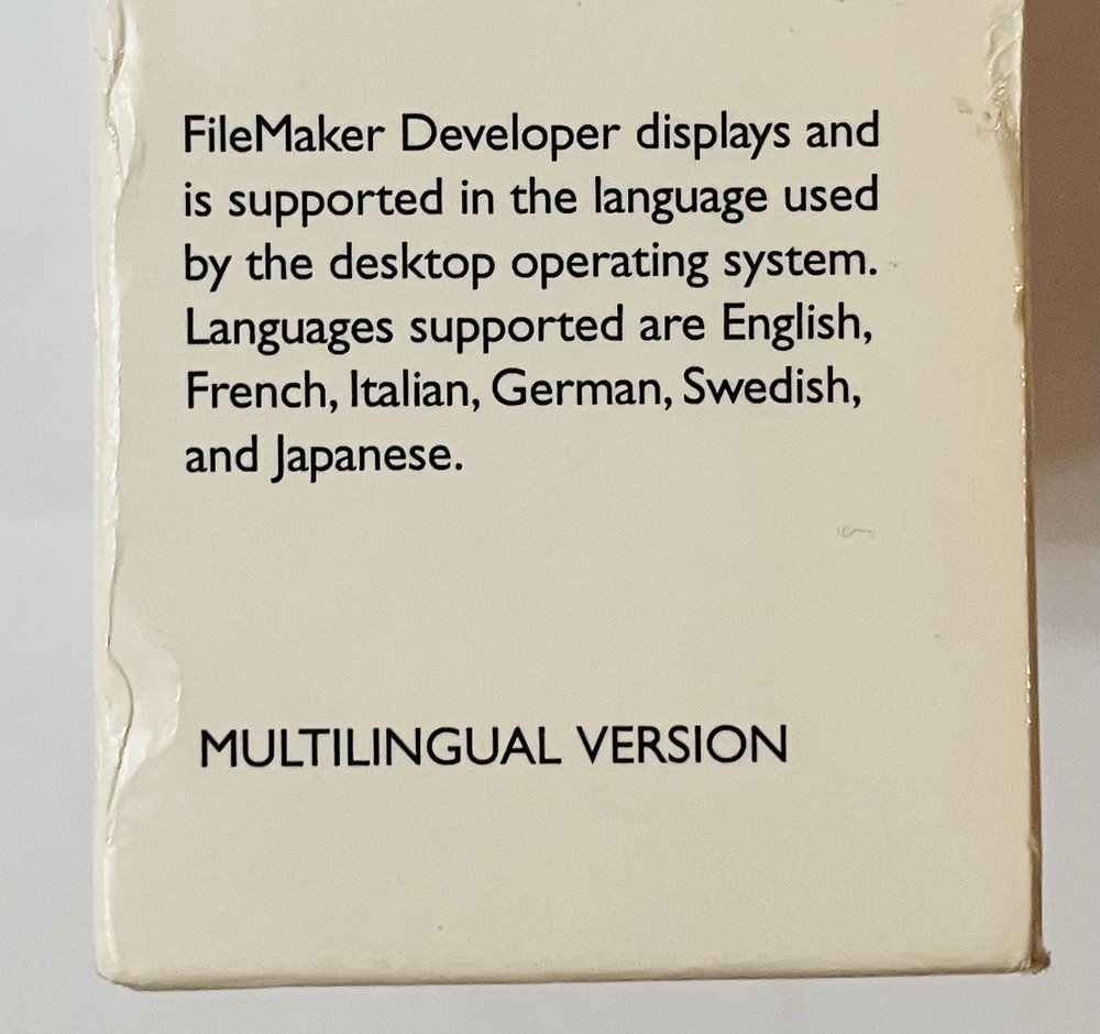 FileMaker Developer 7 Complete Box Mac PC CD Software w Manuals 2004