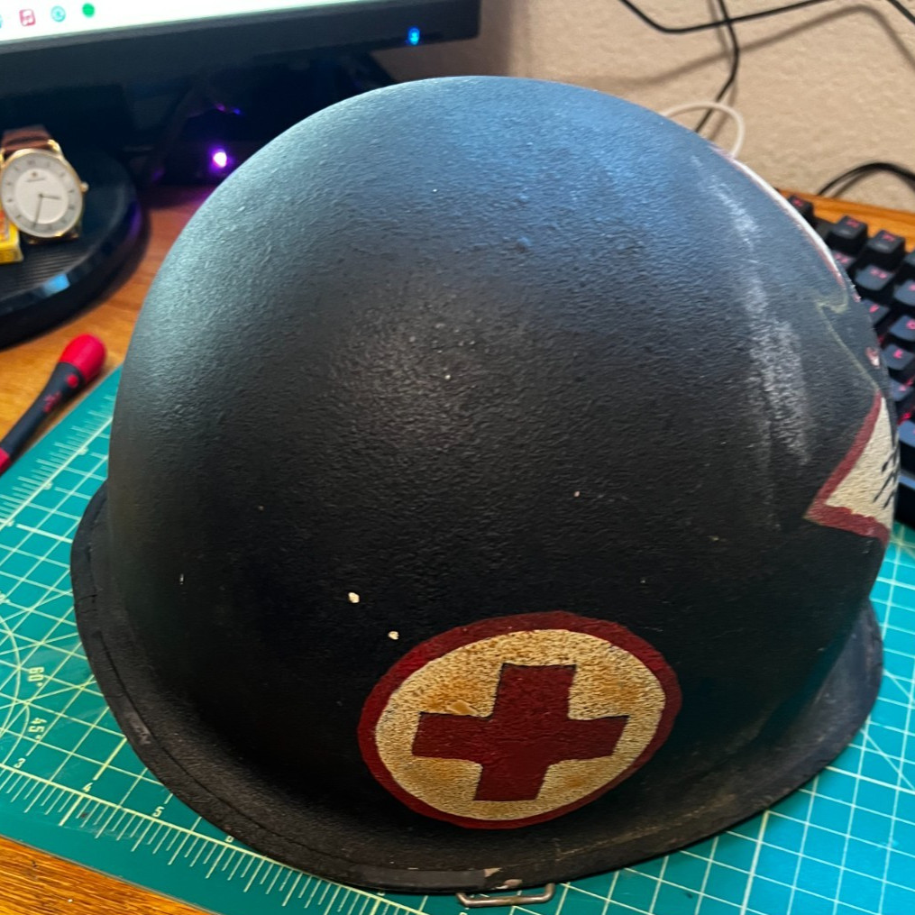 Vietnam ARVN Ranger Medic helmet