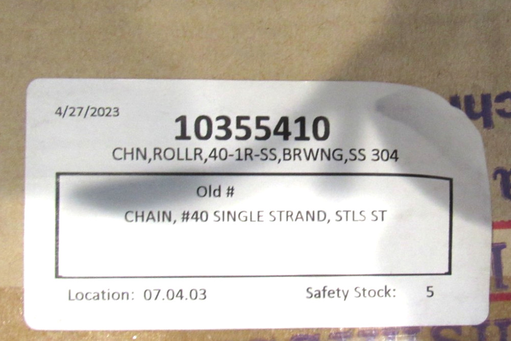 NEW HITACHI 40-1R-SS ROLLER CHAIN 10' 401RSS