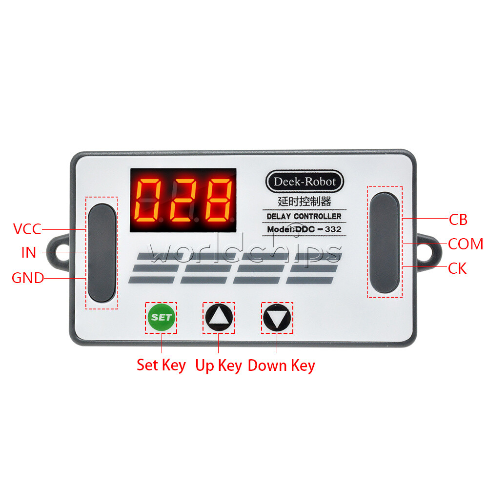 DDC-332 DC 12V Digital Relay Delay Controller Display MOS Switch Signal+Buzzer