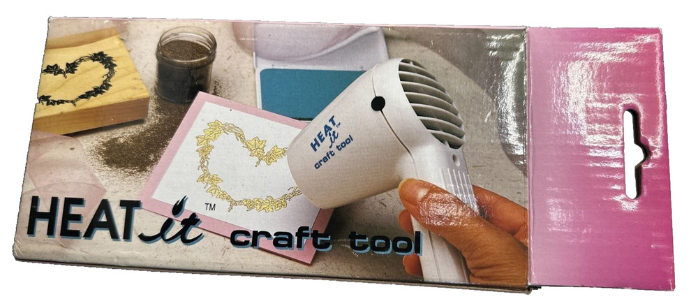 Heat It Craft Tool Blower Shrinking Quick Dry Easy Quiet Multi-Purpose White
