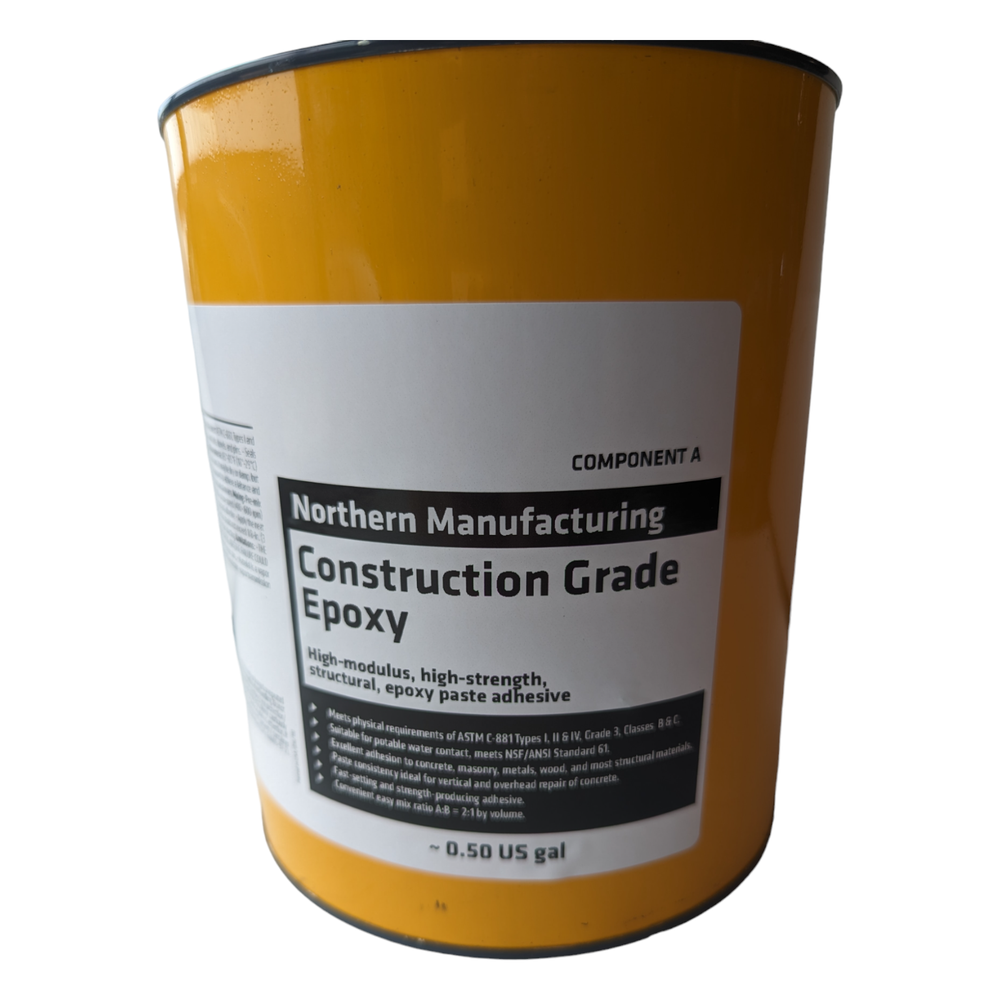 Construction Grade Epoxy paste adhesive Northern MFG 579215 components A B