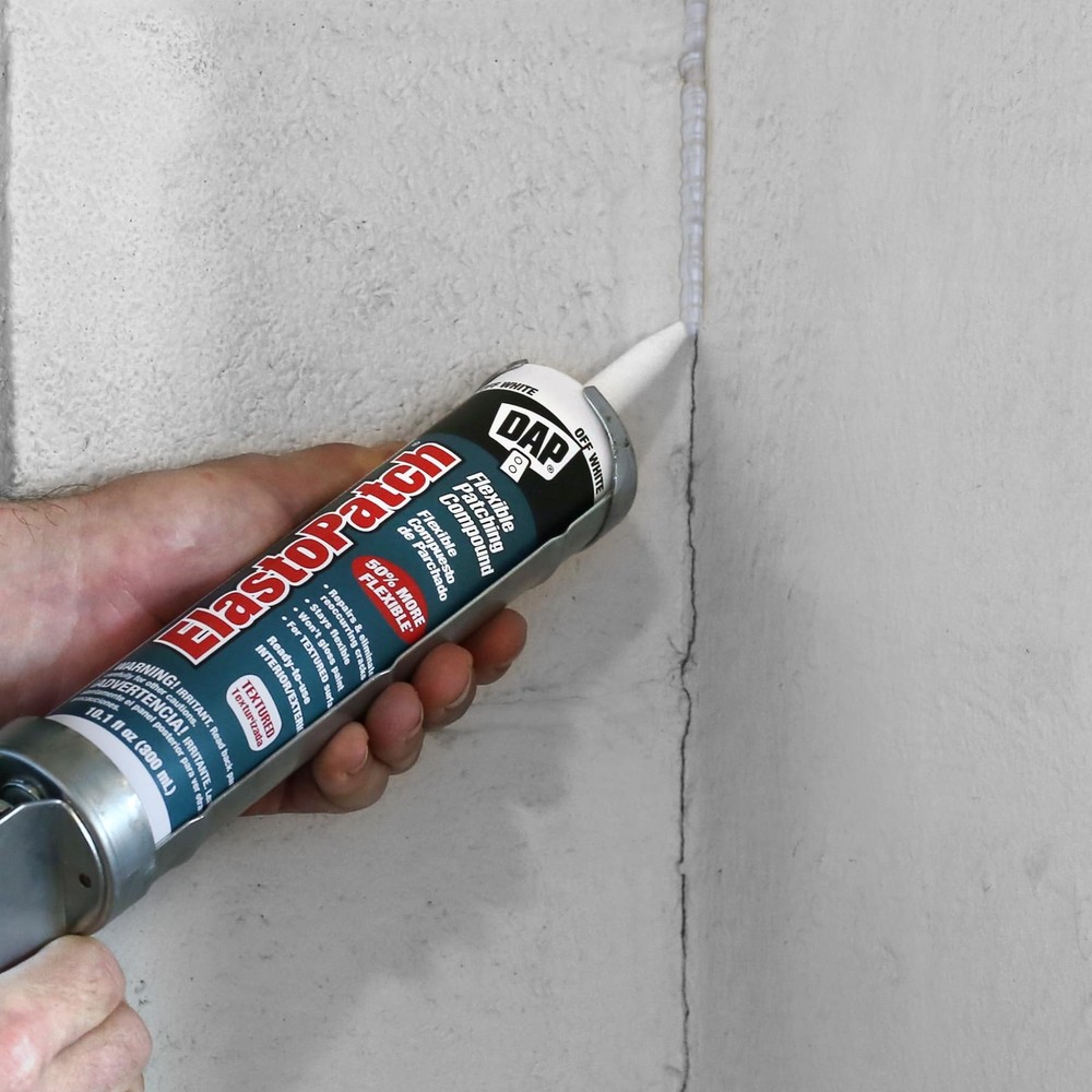 DAP ElastoPatch Smooth Flexible Patching Compound, White, 10.1 oz, White