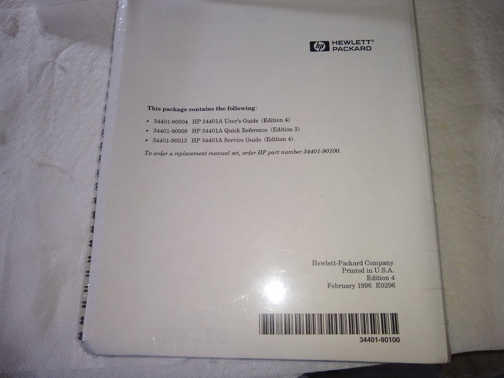 HP 34401A Manual Set. New in original shrink wrap.