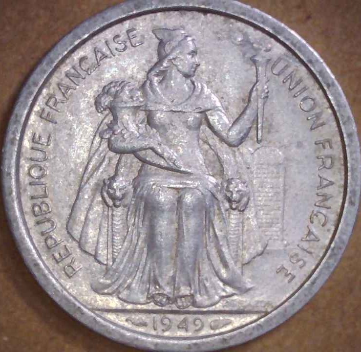 New Caledonia - 1949 - 2 Franc