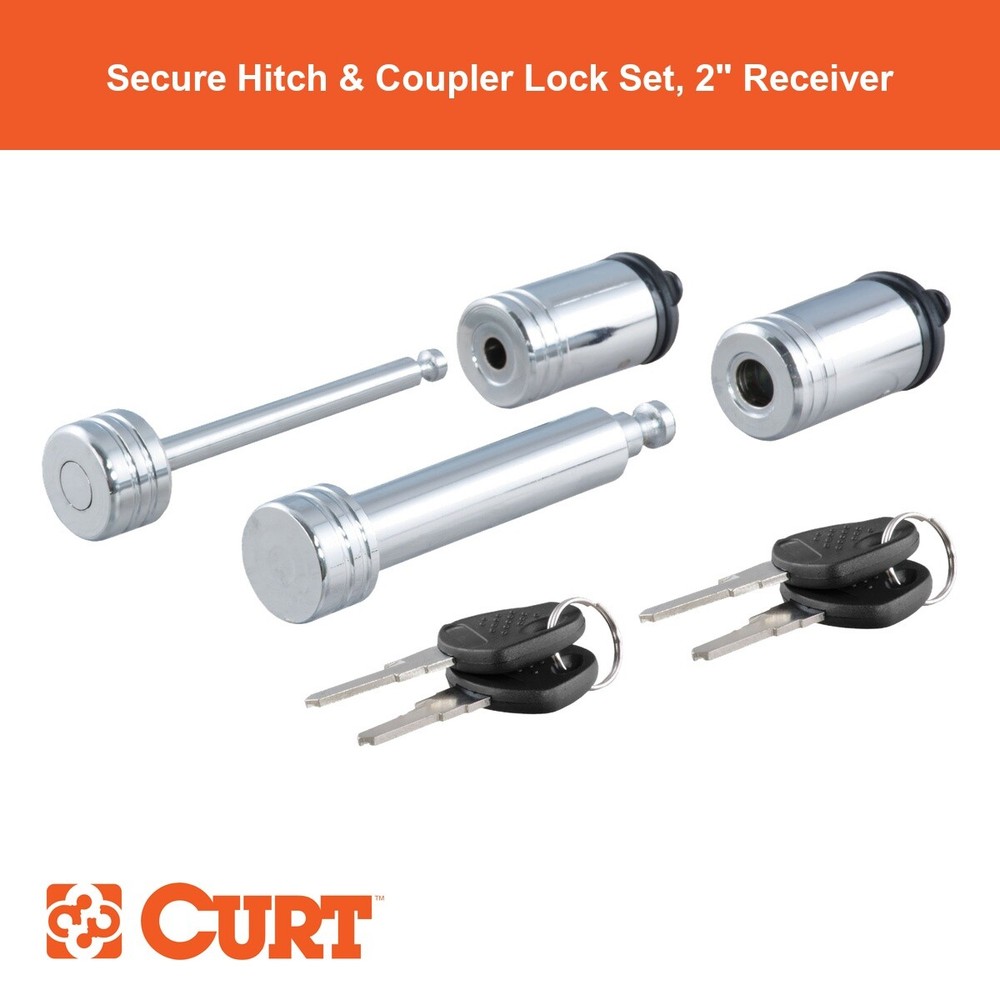Hitch & Coupler Lock Set (2" Receiver, 2-1/2" Latch)